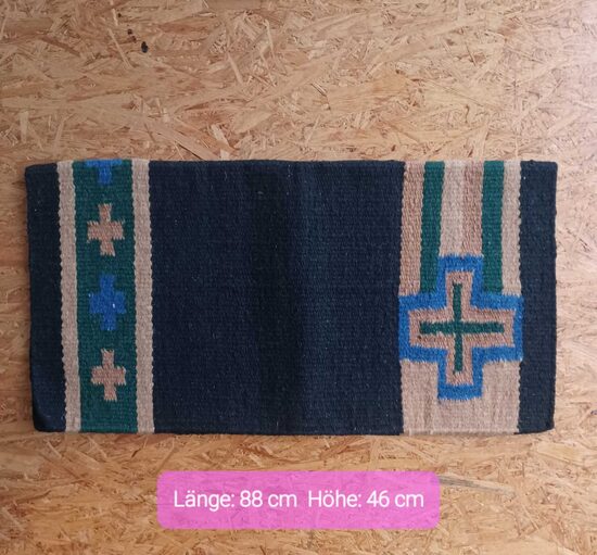 23. Showblanket Schwarz/grün mit Kreuz